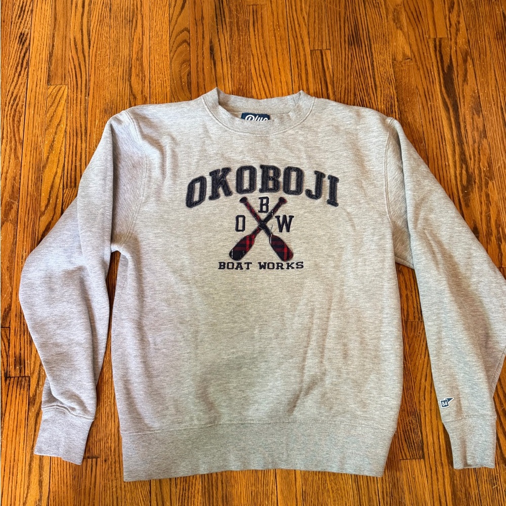 Okoboji Gray Crewneck Sweatshirt